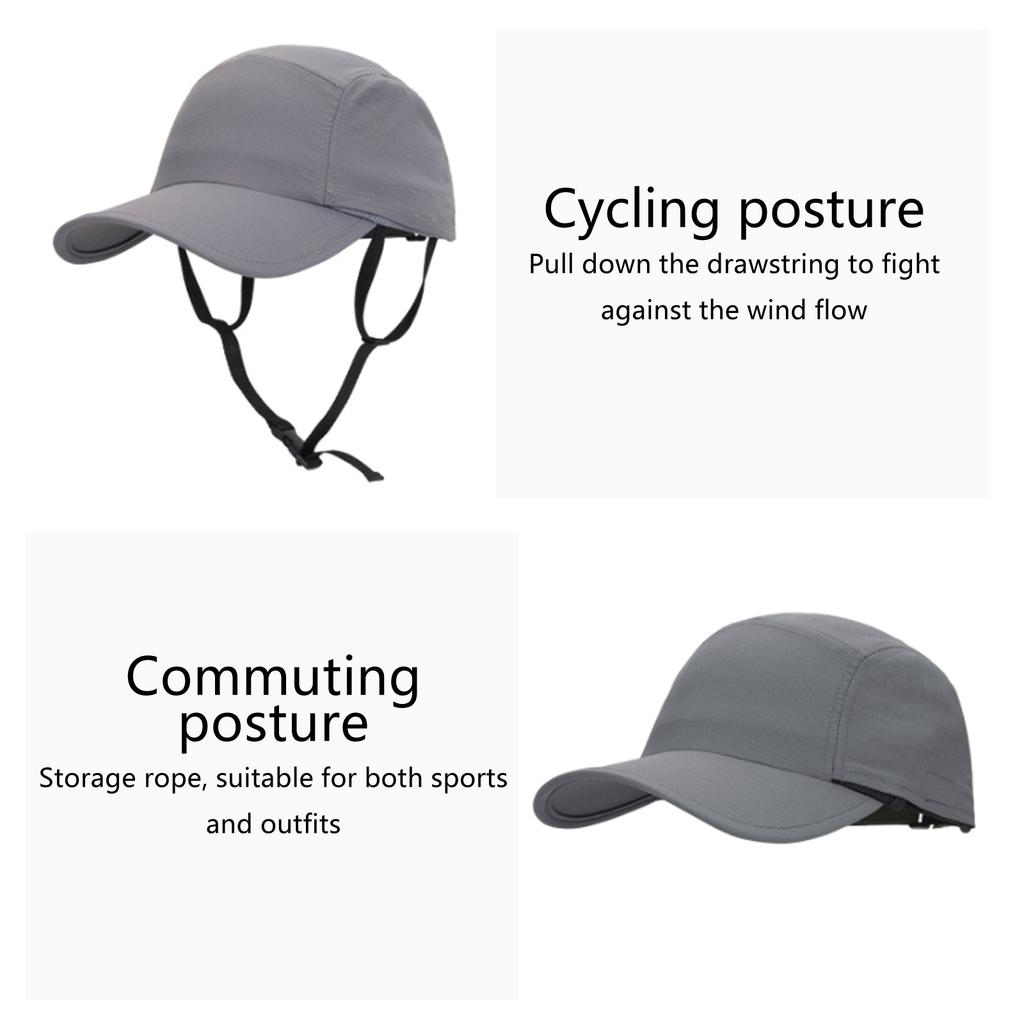 Outdoor Sports Sun Hat With Secure Neck Strap UV Blocking Nylon Fabric Adjustable Fit For Men Women