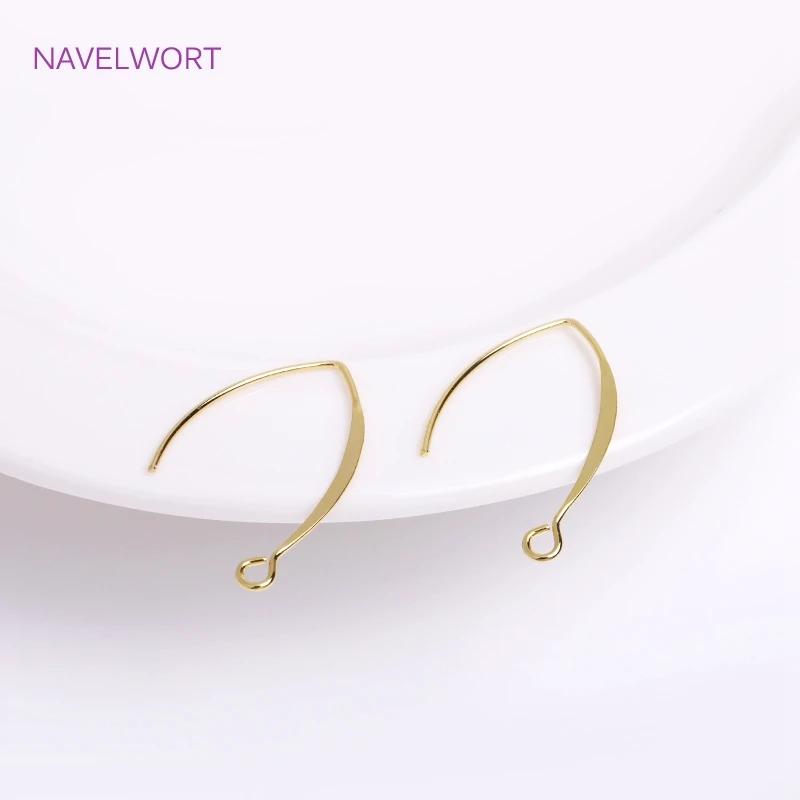 Earrings Accessories,18K Gold Plated Earrings Hook Components Ear Wire,DIY Jewelry Making Earring Findings Accessories