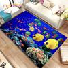 3D Seabed Underwater World Dolphin Turtle Area Rug,Carpet Rug for Living Room Bedroom Sofa Doormat,kids Play Non-slip Floor Mat