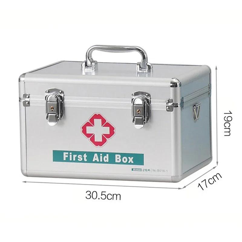 12 inch Aluminum Alloy Portable Medicine Box Set, First Aid Kit, Outdoor Calls Case, Pill Holder, Pills Organizer, Pills Holder