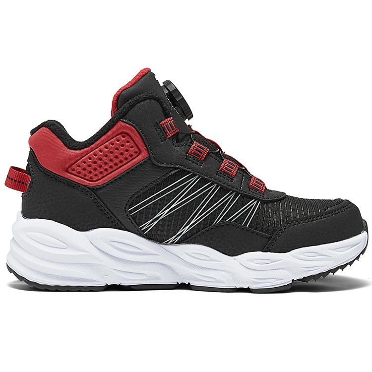 Skechers Kids Versatile Comfortable Non-Slip Durable Mid-Top Outdoor Shoes Kids Shoes Black 405291L-BKRD
