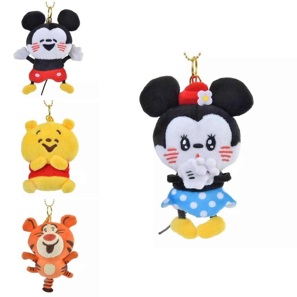 Cute Plush Tigger Keychain Soft Pp Cotton Stuffed Animal Bag Charm Adorable Gift