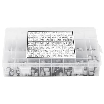 400pcs 24 Values SMD Aluminum Electrolytic Capacitor Assorted Kit 1uF  1000uF