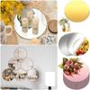 10PCS Acrylic Candle Tray Dia.10cm/15cm Mirror Tray Modern Mirror Wall Sticker Table Centerpiece