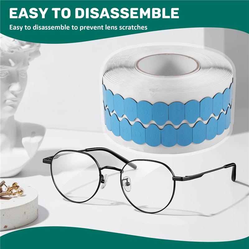 A96I-(1000 шт/рулон) Блокирующие накладки Пастилки Клеи Защитные для линз Наклейка-подушечка Накладки на края линз Очки Оптический аксессуар