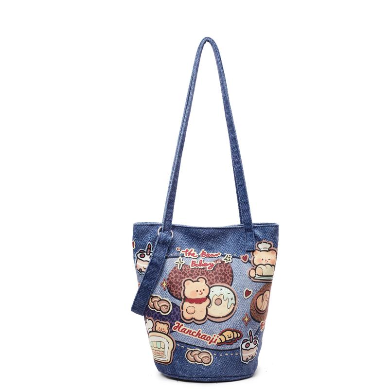 Bucket Bag Women's Cartoon Shoulder Crossbody Bag