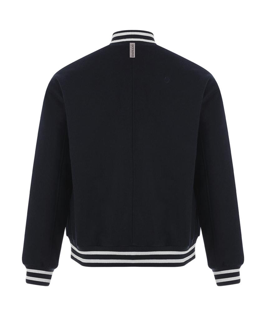 Offgrid Authentic Wappen Varsity Wool Padded Jacket - Navy