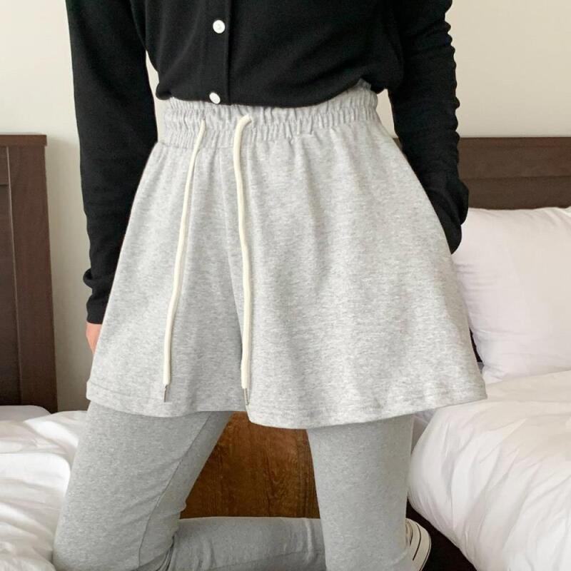 Women s Casual Span Flare Layered Leggings Melange