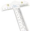 6-Inch Transparent Acrylic T-Square Ruler with Double Measurement Scale