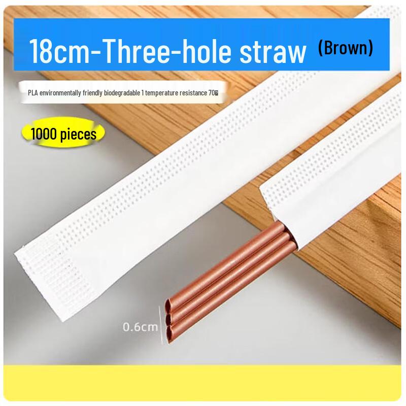 

Saintbelli Disposable Three-Hole Slanted Flat Straws