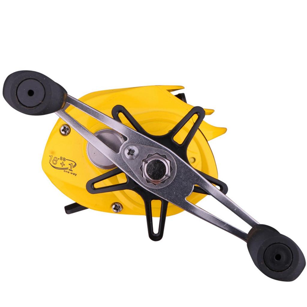 Rolle - Angelrolle mit geringer Baitcaster-Leistung, 7,6 LB Bremskraft, 1 geschirmtes Kugellager, Magnetbremssystem