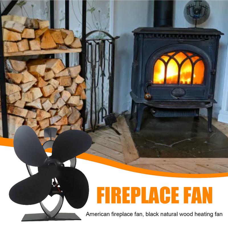 Stove Fan Fireplace Blower Non Electric Thermal Burning Stove Fan Warm Air Circulating Blower Sturdy Wood Log Burner Fan Stove