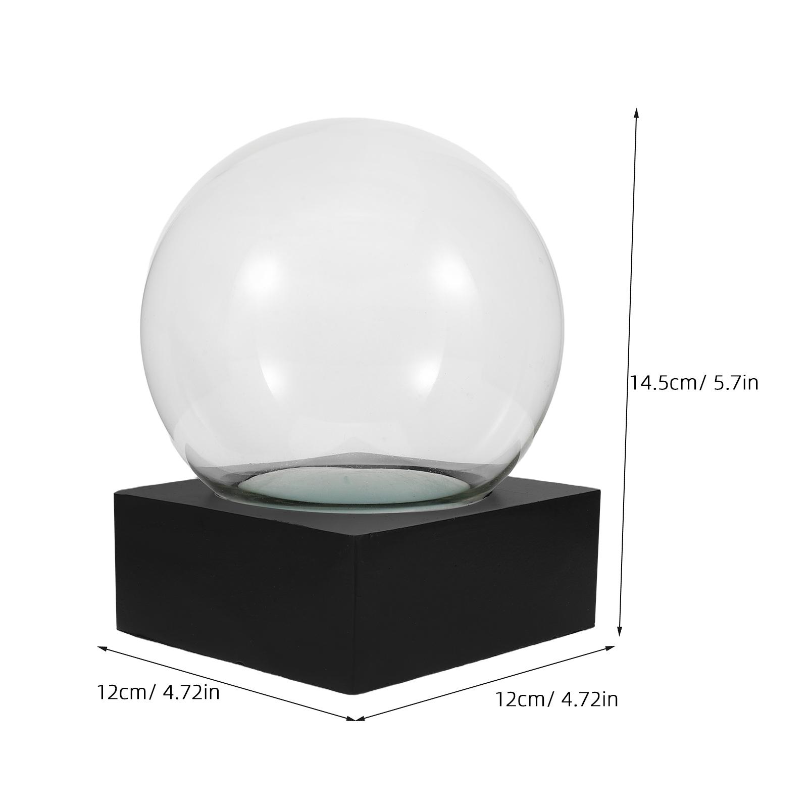 

DIY Snow Globe Kit Clear Glass Dome with Resin Base for Holiday Wedding Party Decor Craft Projects Build Your Own Water 16x12.3x12.3cm чёрный