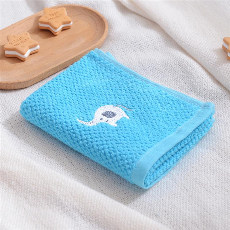 1 шт. 25x50 см Хлопок Милый Мультяшный Животное Вышитый Пингвин Детский Сад Дети Рука Лицо Полотенце 25x50cm светло-синий