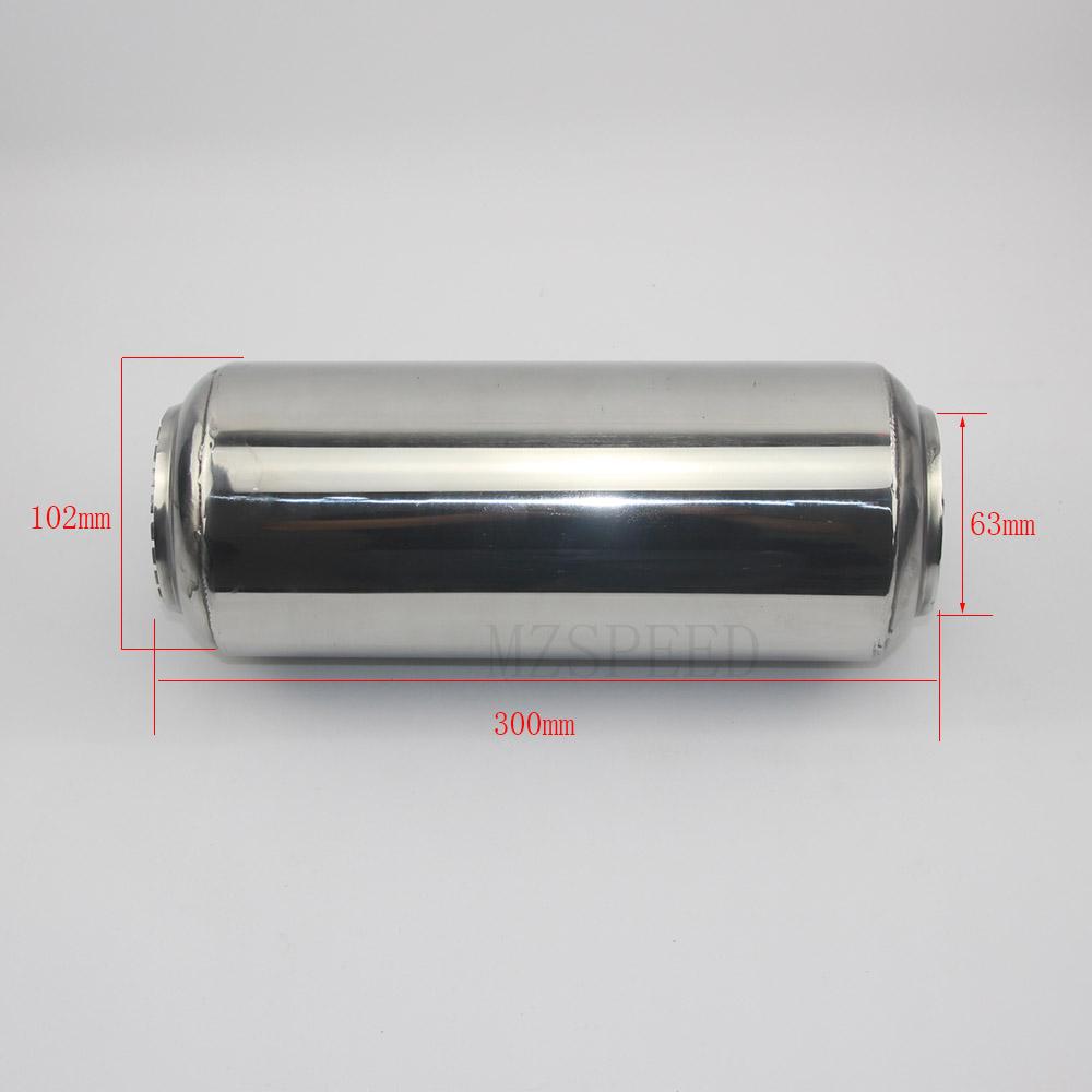 Universal modified Stainless steel exhaust pipe  Automobile Exhaust muffler Spiral exhaust pipe in the drum 63mm