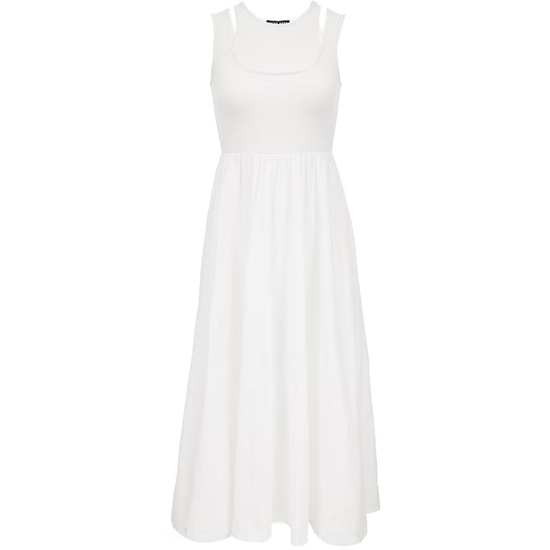 

VEROMODA Women s Irregular Hollow Vest Patchwork Maxi Dress L