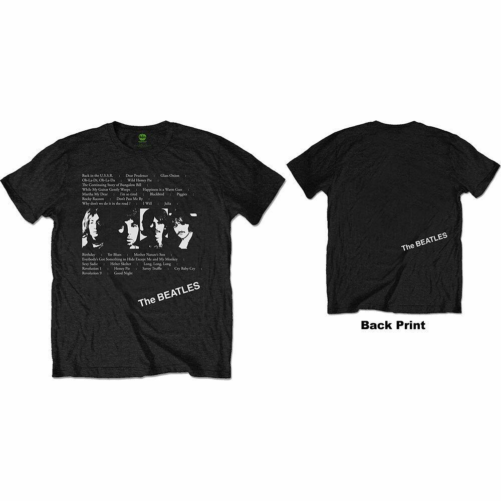 

Black The Beatles White Album Tracks Tee Unisex T-shirt