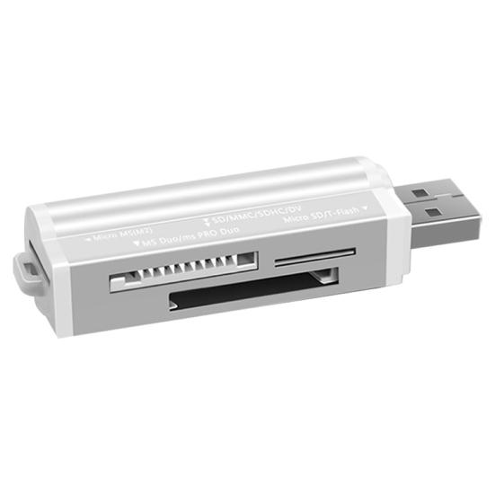 4 in 1 Mini Portable USB TF/MS/M2 Card Reader Adapter for Computer