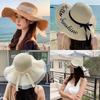 Summer Bowknot Sun Hat for Women Wide Brim Beach Vacation Hat Outdoor UV Protection Sunhat Sweet Straw Hat
