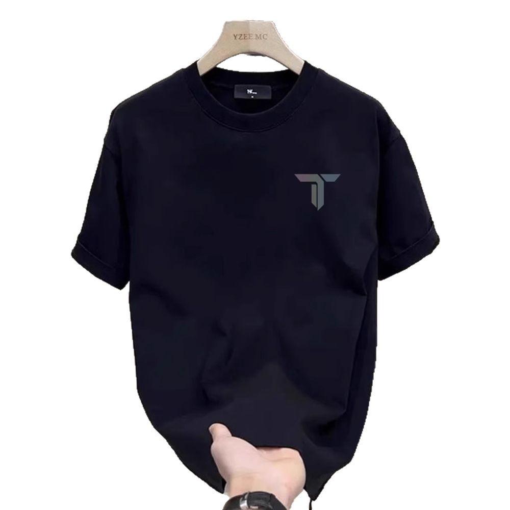 Trendy Brand Short-Sleeved Pure Cotton Men'S Printed T-Shirt Trendy Men'S And Women'S Versatile Round Neck T-Shirt Men'S