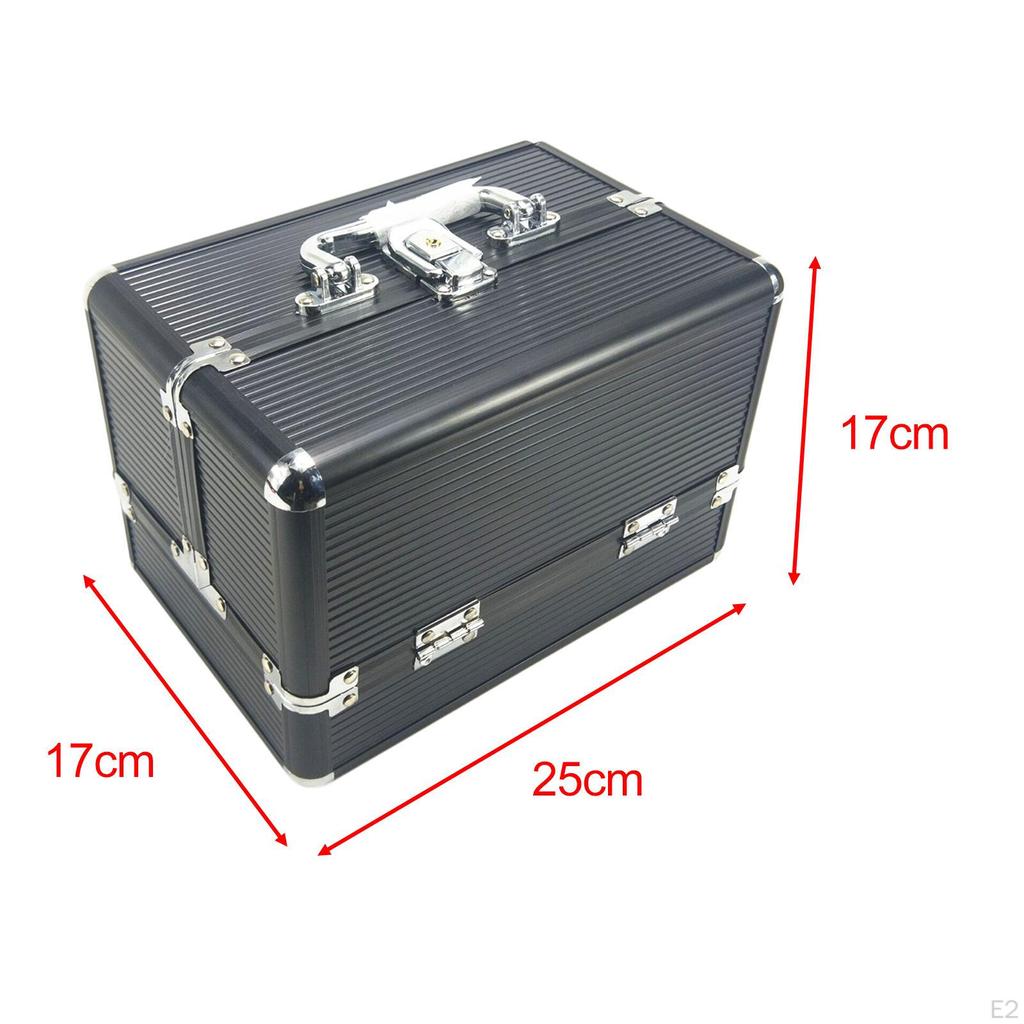 Aluminium Make-Up Fall Maniküre Box Toilettenartikel Veranstalter Schönheit Lagerung Reise Kosmetik