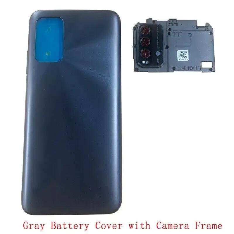 Back Cover For Xiaomi Redmi 9T Rear  Housing Battery Cover with Camera Frame Replacement Parts