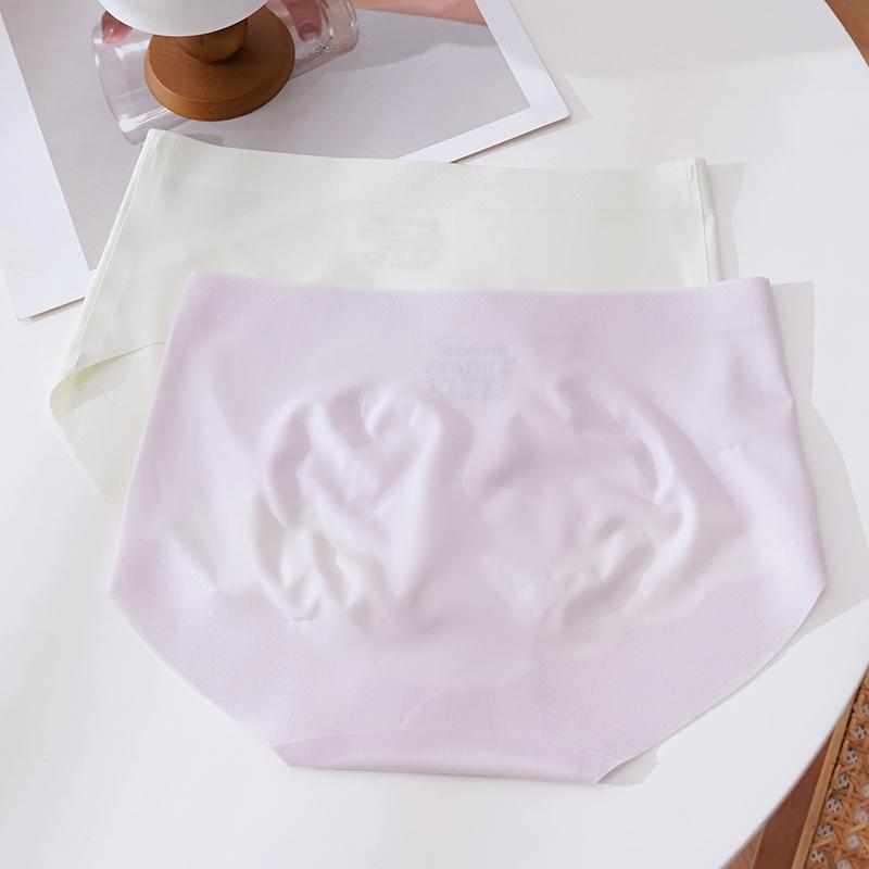 TERMEZY Women's Sexy Mid-Rise Briefs Solid Color Ultra-Light Second-Skin Panties Invisible Seamless Breathable Triangular Underwear