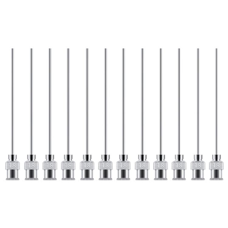 Pack of 12 Long Lastingly Stainless Steel Needle 50mm for Accurate Adhesive Dispensing with Enhancing Flows In DIY Projects