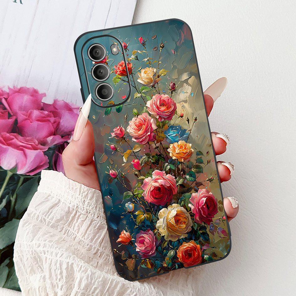 For Motorola Moto G51 5G Case XT2171-2 XT2171-1 Cover New Stylish Flower Soft Silicone Phone Case For Moto G31 G71 5G G 51 Pouch