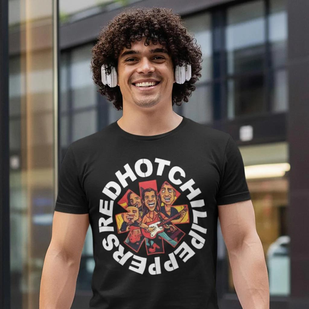 2026 Red Hot Chili Peppers Band Graphic Print TShirt 2026 Summer New Short Sleeves Unisex Unisex Cotton Loose Y2k Quality Shirt