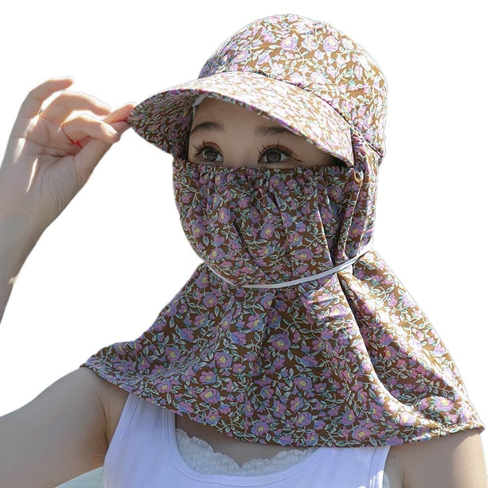 Sun Protection Women Sun Hat Ear Flap Sunscreen Bucket Hat Neck Protective Cover Cap  Summer