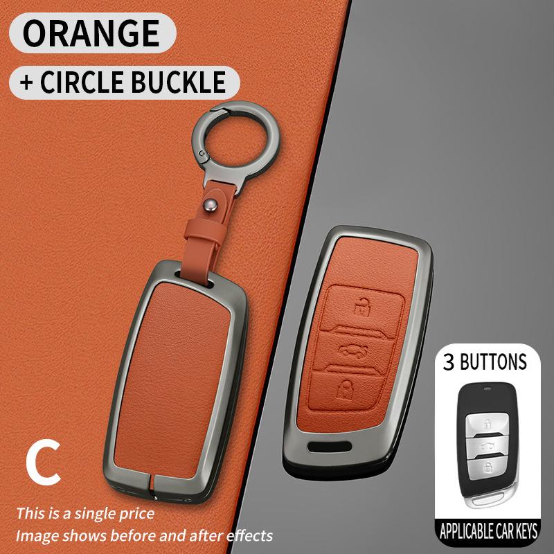 Changan Oshan Cos1° Car Key Case - Metal Shell Full Wrap with Buckle