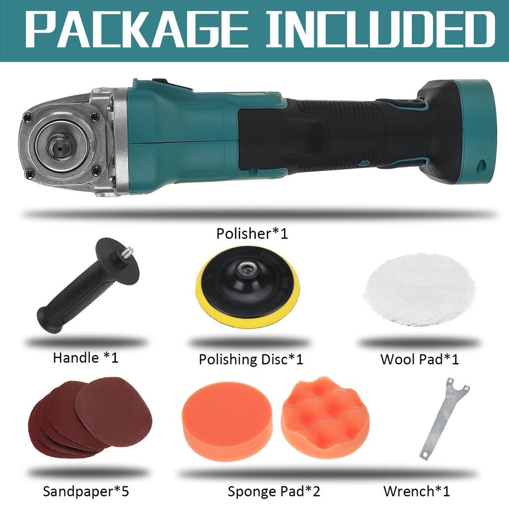 

1580 Вт Бесщеточная Аккумуляторная Электрическая Полировальная Машина 288 ВФ Автомобильная Полировальная Машина Перезаряжаемая Шлифовальная Машина для Аккумулятора 18 В Only machine