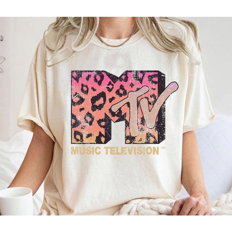 MTV Music TV Retro Street Summer New Style Unisex Casual Fashion Cotton Tshirt