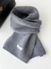 Autumn and winter new Australian 111 pure scarf women's solid color versatile warm knitted scarf light luxury high sense