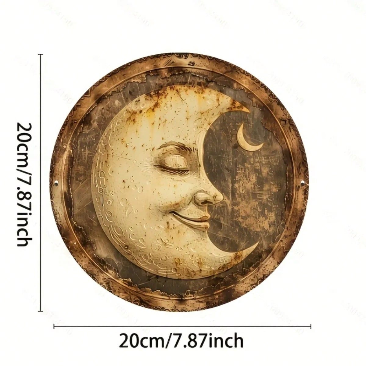 

Charming Moon Smile Vintage Metal Wall Art Waterproof Aluminum Sign Home Garage Indoor Outdoor Decor 20x20 різнокольоровий