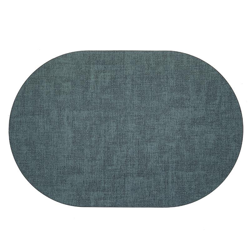 Nordic Oval Fabric Texture Placemat - Waterproof, Oilproof, Heat Insulation, Anti-Scald Mat 