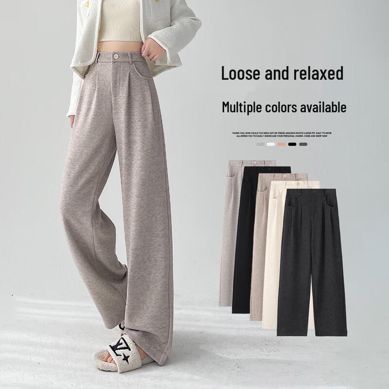 Женские осенне-зимние брюки-костюм палаццо с высокой талией Handu Yishe XL