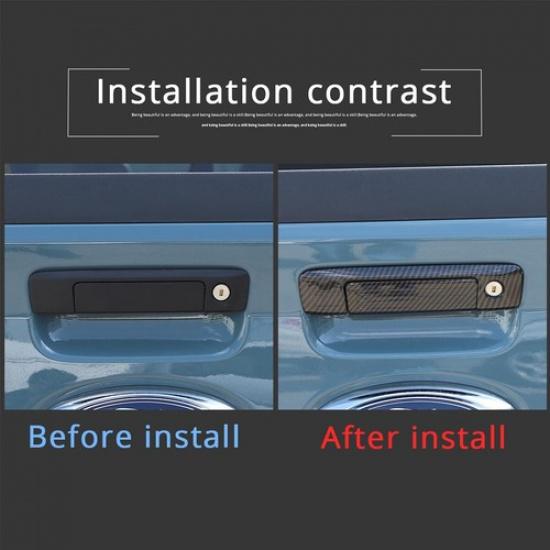 Tailgate Grab Handle Trim ABS Carbon Accessories Cover For Ford Maverick -23