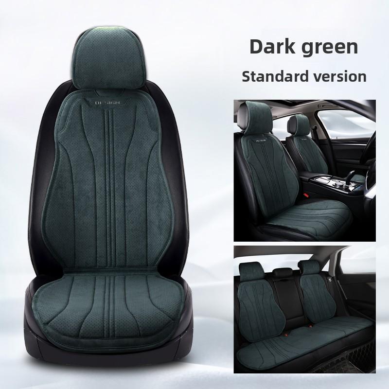 High Quality Suede Universal All Seasons Car Seat Cover Perforated Breathable Anti-Slip Luxury Car Suede Seat Cover With Pillow