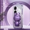 Cute 3D Rabbit Makeup Mirror Stand Plating Soft Case For Huawei Honor 90 Lite 70 Pro X8 X6s 4g 5g 8x Protect Back Cover Honorx8