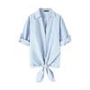 Navigare Women's Fashion Loose Denim Shirt