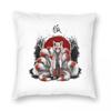 Japanese Nine Tailed Fox Kitsune Pillowcase Polyester Linen Velvet Printed Zip Decor Room Cushion Cover Wholesale