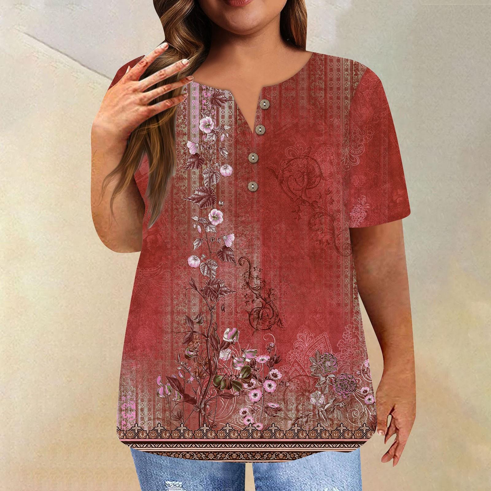 

Женская рубашка с коротким рукавом и пуговицами, футболка больших размеров, повседневные топы с цветочным принтом XXXL