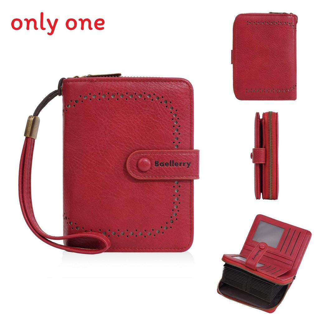 Pu Leather Womens Wallet Card Holder With Antitheft Design For Daily Use