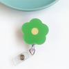 Flower Nurse Badge Reel Name Tag Easy Pull Buckle Retractable Badge Holder  Office School Supplies