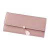 Women Wallet Long Wallet Trifold PU Large Capacity with Leaf Pendant Portable Card Holder Wallet