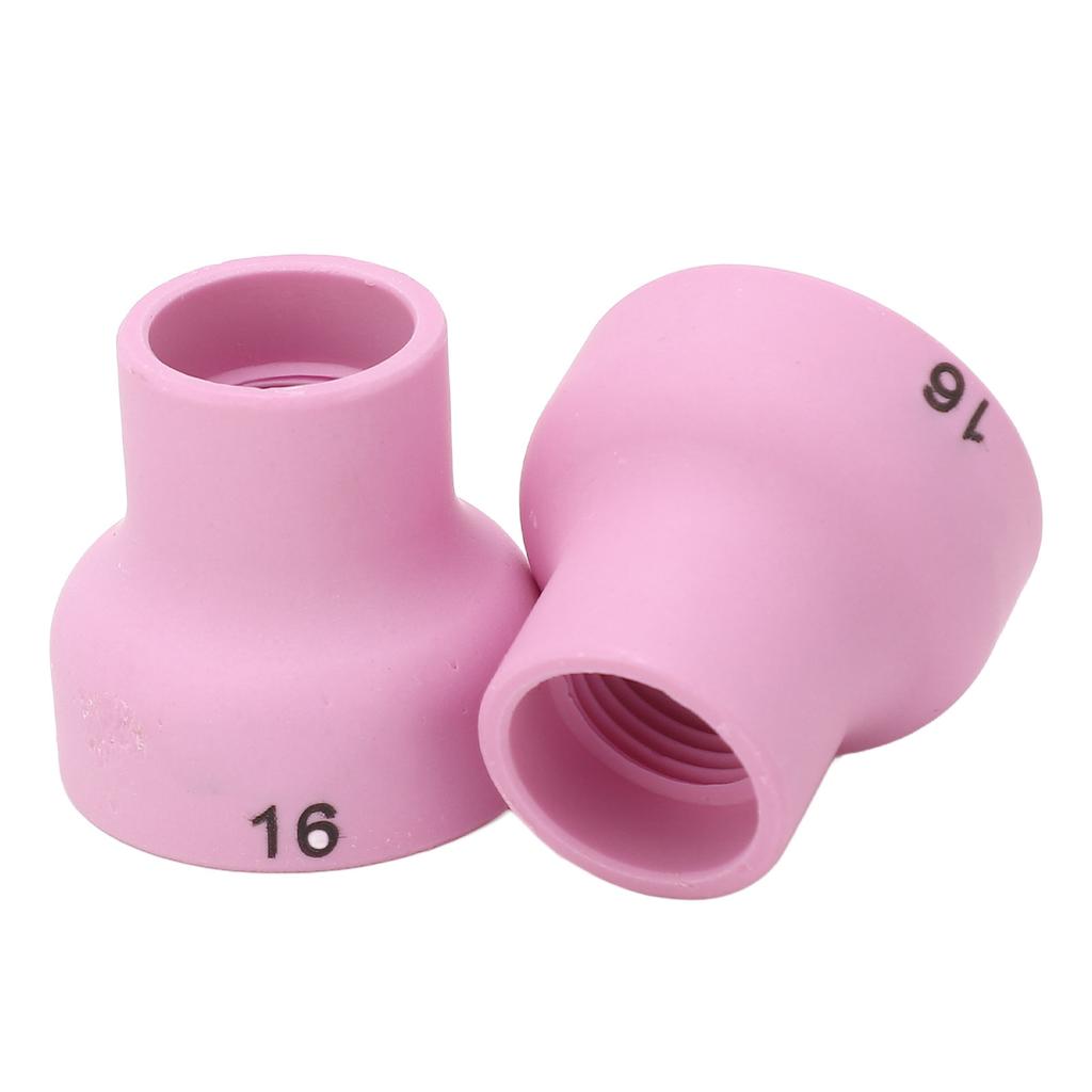 2 Stück WIG Schweißbecher 16# Keramikdüse 2,4 mm Mittelloch Zubehörset Kit für WP17 18 26 Brenner