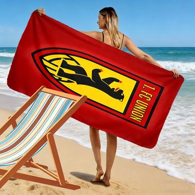Union Crest Print Beach Towel, Large Soft Quick Dry Towel for Beach Camping Swimming