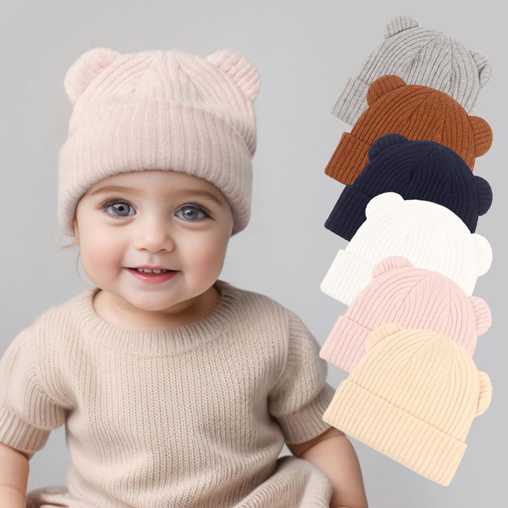 Infant Knitted Hat With Windproof Warmth For Spring Autumn Baby Girls